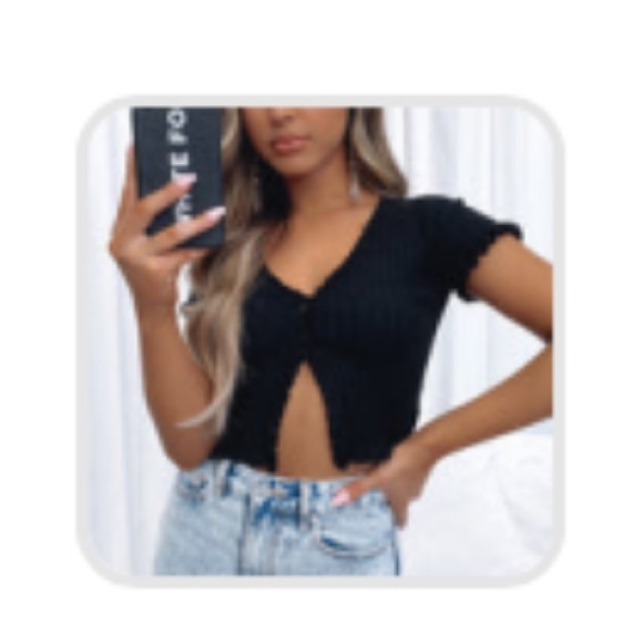 WHITE FOX | KNIT CROP *never worn - Picture 2 of 5